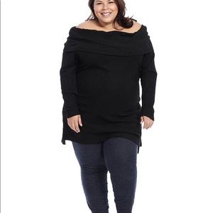 Pulse size cowl neck long sleeve top